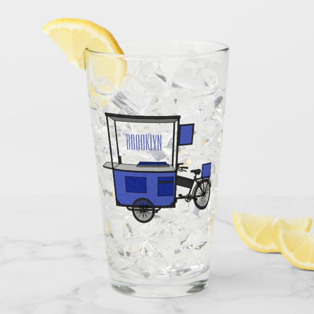 Copo De Pint ilustração do desenho do carrinho de comida (Gelo frontal)