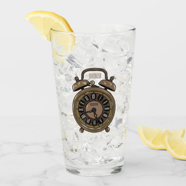 Copo De Pint Ilustração do desenho do relógio do alarme (Gelo frontal)