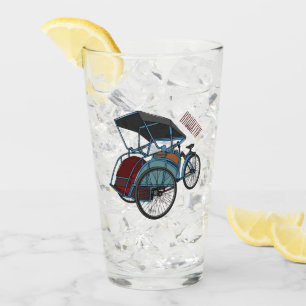 Copo De Pint Ilustração do desenho do rickshaw Ciclo