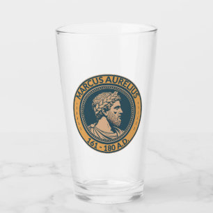 Copo De Pint Ilustração do Imperador Romano Marco Aurélio Badge