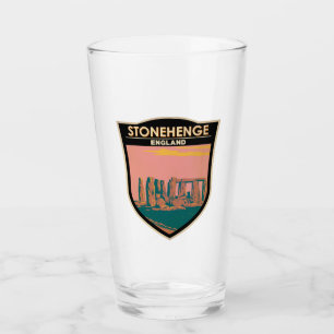 Copo De Pint Ilustração Retroativa de Viagem de Arte Stonehenge