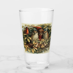 Copo De Pint Ilustração Rich Natural de Corujas e Elf Fairies