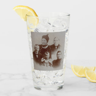 Copo De Pint Imagem B&W de Foto de Colagem da Família Antica