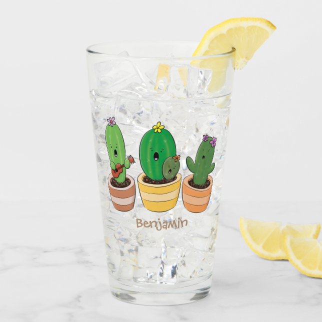 Copo De Pint Imagem de desenho animado cacto cacto cacto cáusti (Gelo traseiro)