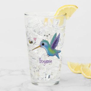 Copo De Pint Imagem de desenho animado de bee hummingbird