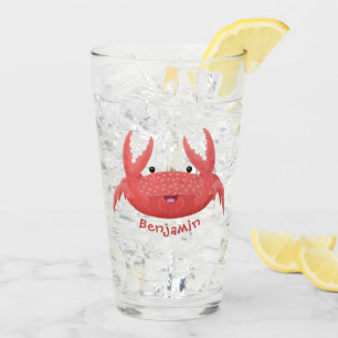 Copo De Pint Imagem de desenho animado de caranguejo vermelho-b
