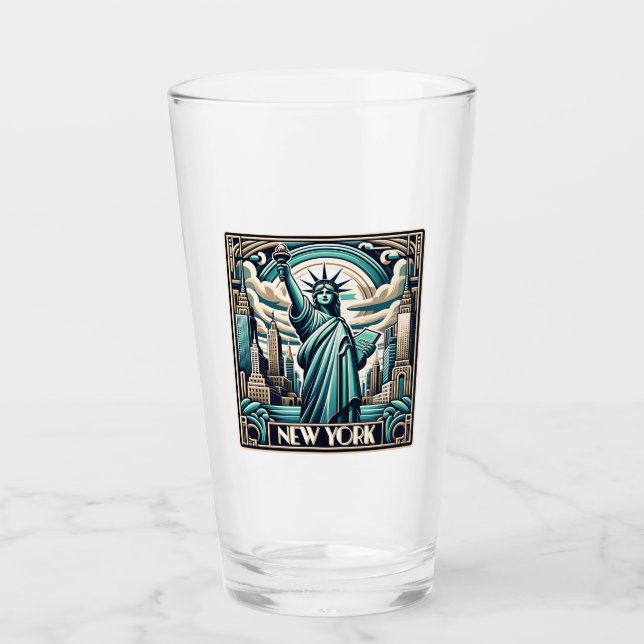 Copo De Pint Imagem do estilo Art Deco New York (Frente)