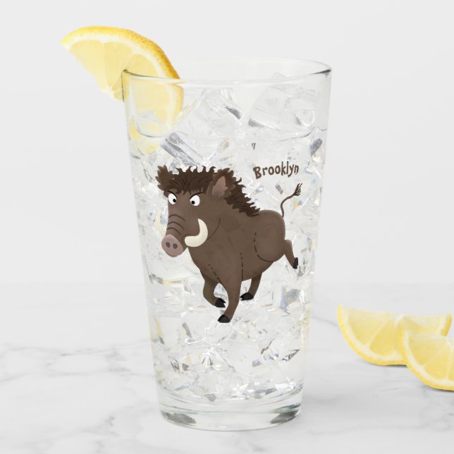 Copo De Pint Imagem engraçada de desenho animado de javalis (Gelo frontal)