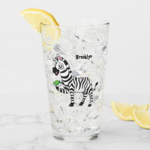 Copo De Pint Imagem engraçada de desenho animado zebra