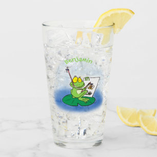 Copo De Pint Imagem engraçada e engraçada do desenho do sapo ve