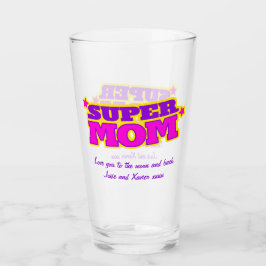 Copo De Pint Imagem púrpura cor-de-rosa com mensagem personaliz