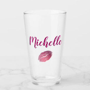 Copo De Pint Impressão de Lip Roxo Personalizado