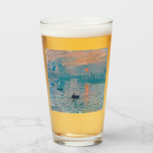 Copo De Pint Impressão Nascer do Sol Claude Monet