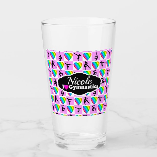 COPO DE PINT IMPRESSIONANTE EU AMO DESIGN DE GINÁSTICA (Frente)