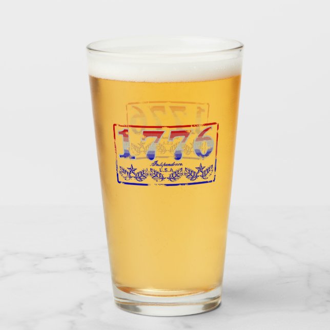 Copo De Pint Independência de 1776 (Frente (Preenchido))