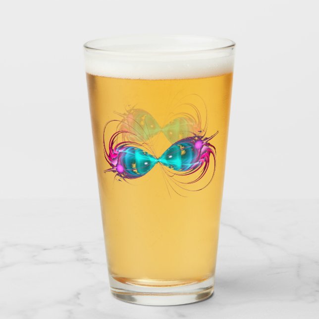 Copo De Pint Infinidade Fractal (Frente (Preenchido))