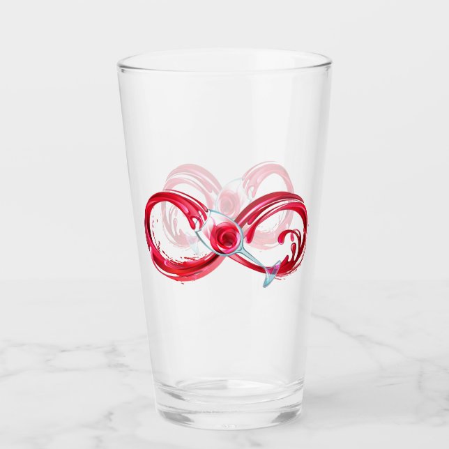 Copo De Pint Infinito com Vinho Tinto (Frente)