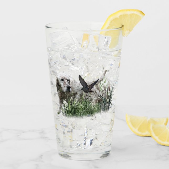 Copo De Pint Inglês Setter, caça à galinha (Gelo traseiro)