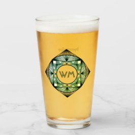 Copo De Pint Iniciais Personalizadas Deco de Arte Chic Elegante