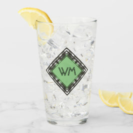 Copo De Pint Iniciais Personalizados Deco de Arte Verde Impress