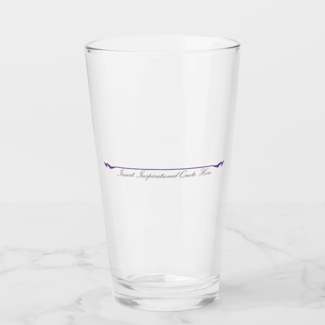 Copo De Pint Inserir citação Inspiracional Aqui - Roxo (Frente)