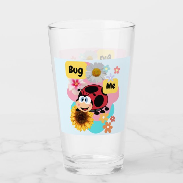 Copo De Pint Inseto-me: Ladybug (Frente)
