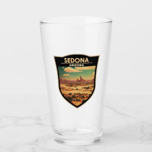 Copo De Pint Insígnia de Arte de Viagem Retro de Sedona Arizona