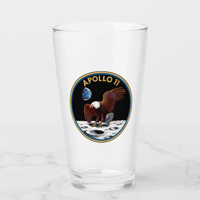 Copo De Pint insígnia do Apollo 11 (Frente)