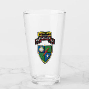 Copo De Pint Insígnia e Patch do 75º Regimento de Rangers