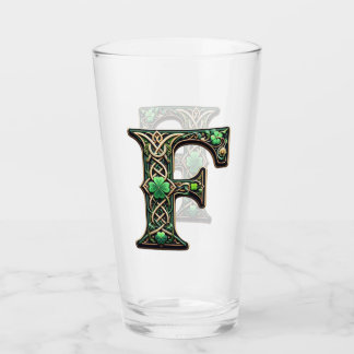 Copo De Pint Irish F Monogram Pint Glass