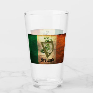 Copo De Pint Irish Flag e Harp