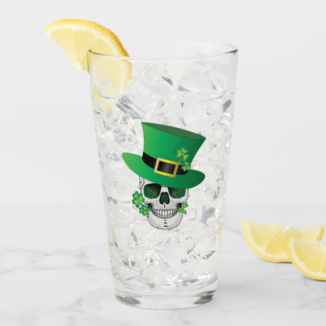 Copo De Pint Irish Leprechaun Skull (Gelo frontal)