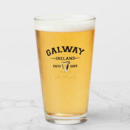 Copo De Pint irlandês County Galway Irlanda Texto Personalizado