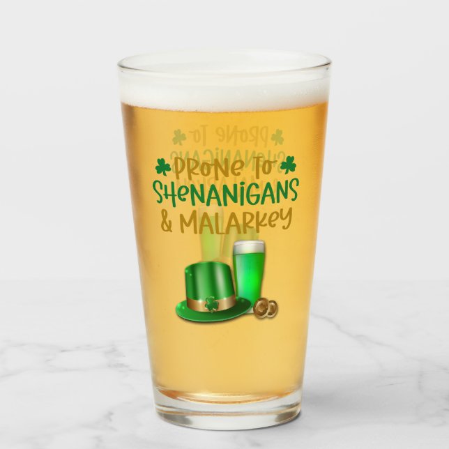 Copo De Pint Irlandês de Proone a Shenanigans (Frente (Preenchido))