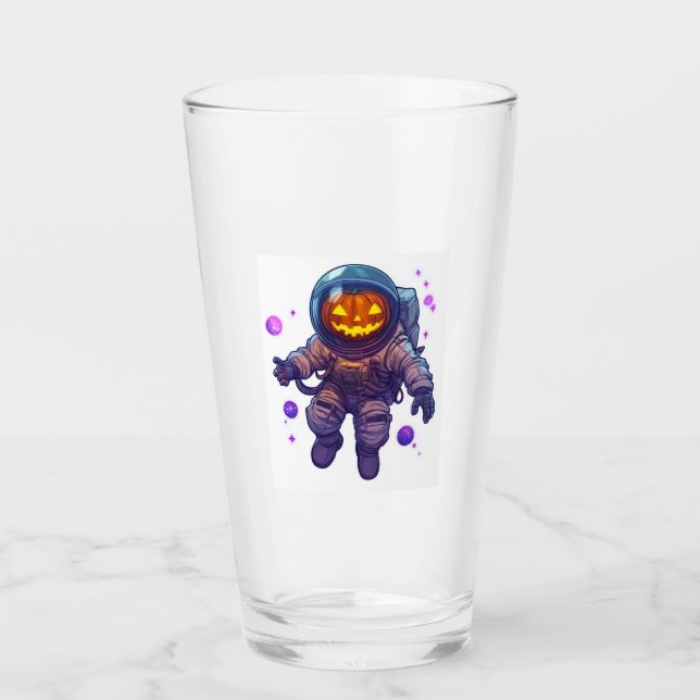 Copo De Pint Jack-o'-Lantern Astronaut (Frente)