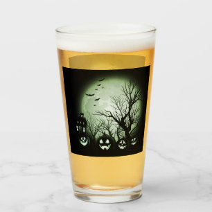 Copo De Pint Jack O'Lanterns À Noite
