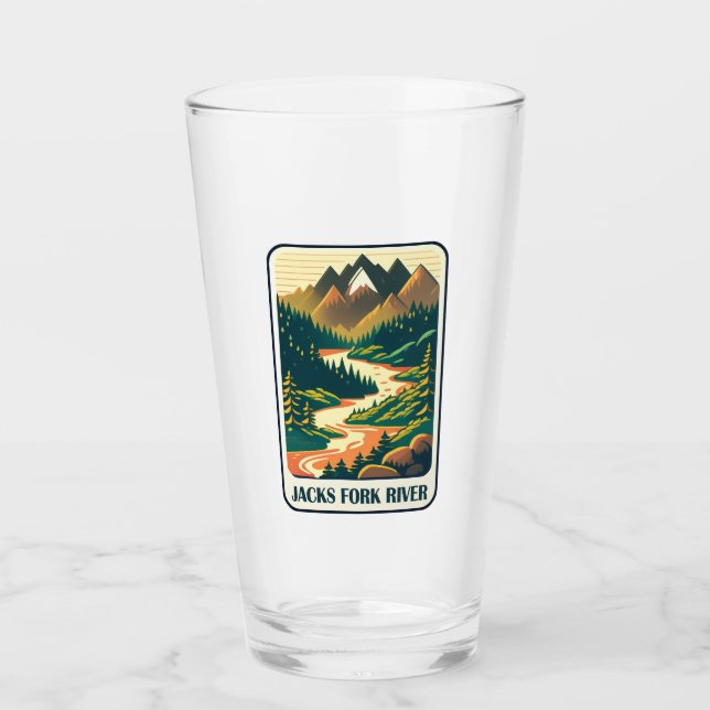 Copo De Pint Jacks Fork River Missouri Colors (Frente)