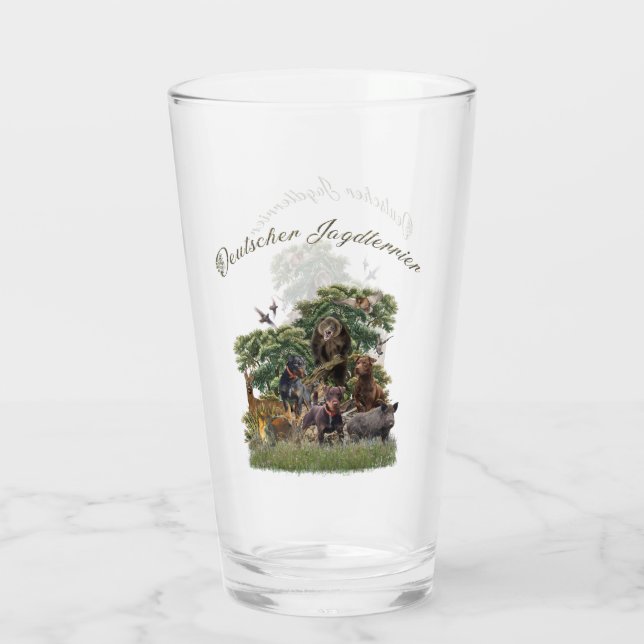 Copo De Pint Jagdterrier, Vidro Terrier Caça Alemão (Verso)