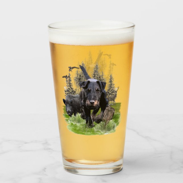 Copo De Pint Jagdterrier, Vidro Terrier Caça Alemão (Traseira (Preenchido))