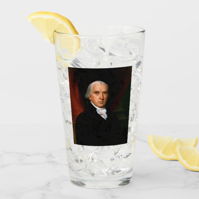 Copo De Pint James Madison, o 4º Presidente: América Colonial (Gelo frontal)