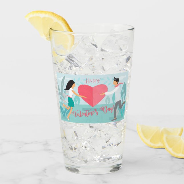 Copo De Pint Jardim do Primavera feliz dia de os namorados (Gelo frontal)