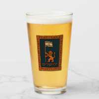 Jerusalem Day Lion com Bandeira