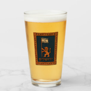 Copo De Pint Jerusalem Day Lion com Bandeira