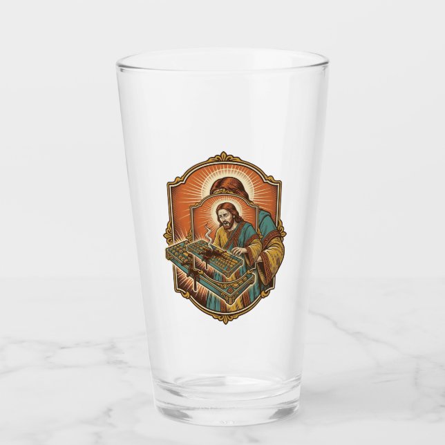 Copo De Pint Jesus Café Derramado Teclado Mecânico Quebrado Tec (Frente)
