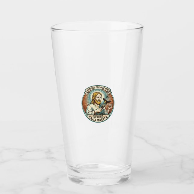 Copo De Pint Jesus Completamente Queimado Preto Cachorro-Quente (Frente)