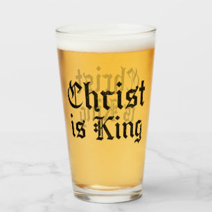 Copo De Pint Jesus Cristo É Rei Arte Grunge Gothic Blackletter