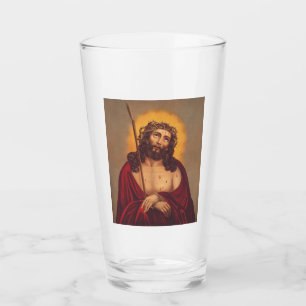 Copo De Pint Jesus é coroado com uma coroa de espinhos