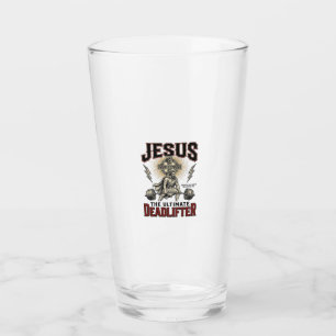 Copo De Pint Jesus O Levantador de Peso Definitivo Camiseta Cri