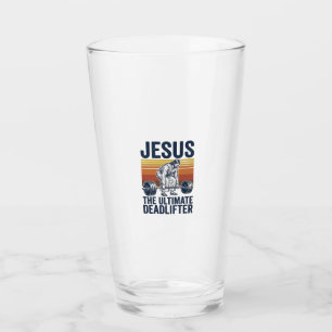 Copo De Pint Jesus O Levantador de Peso Definitivo Camiseta de