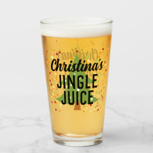 Copo De Pint Jingle Juice Engraçado Cerveja de Natal Personaliz